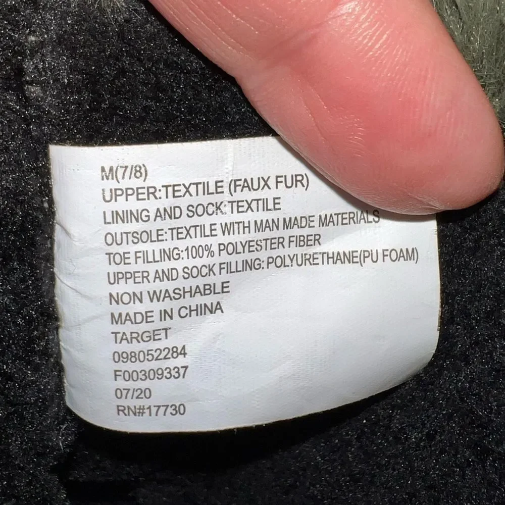 Target grey plush dinosaur slippers with claws youth size medium‎ 7/8